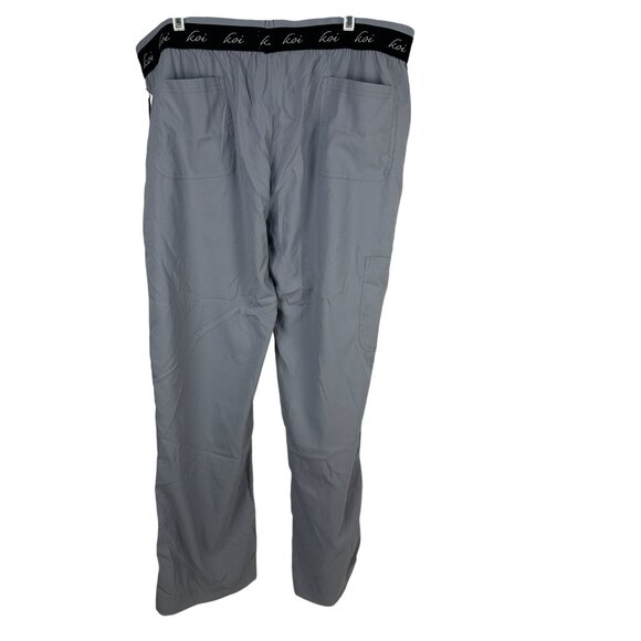 Koi Lite Spirit Platinum Grey Slim Fit Mechanical Stretch Scrub Pants Size XL - Picture 2 of 8